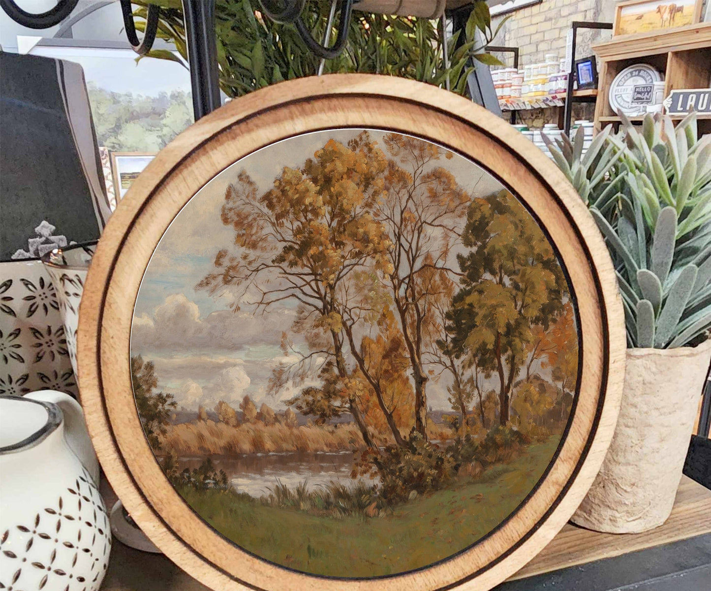 Fall Landscape Art, Feathered Farmhouse