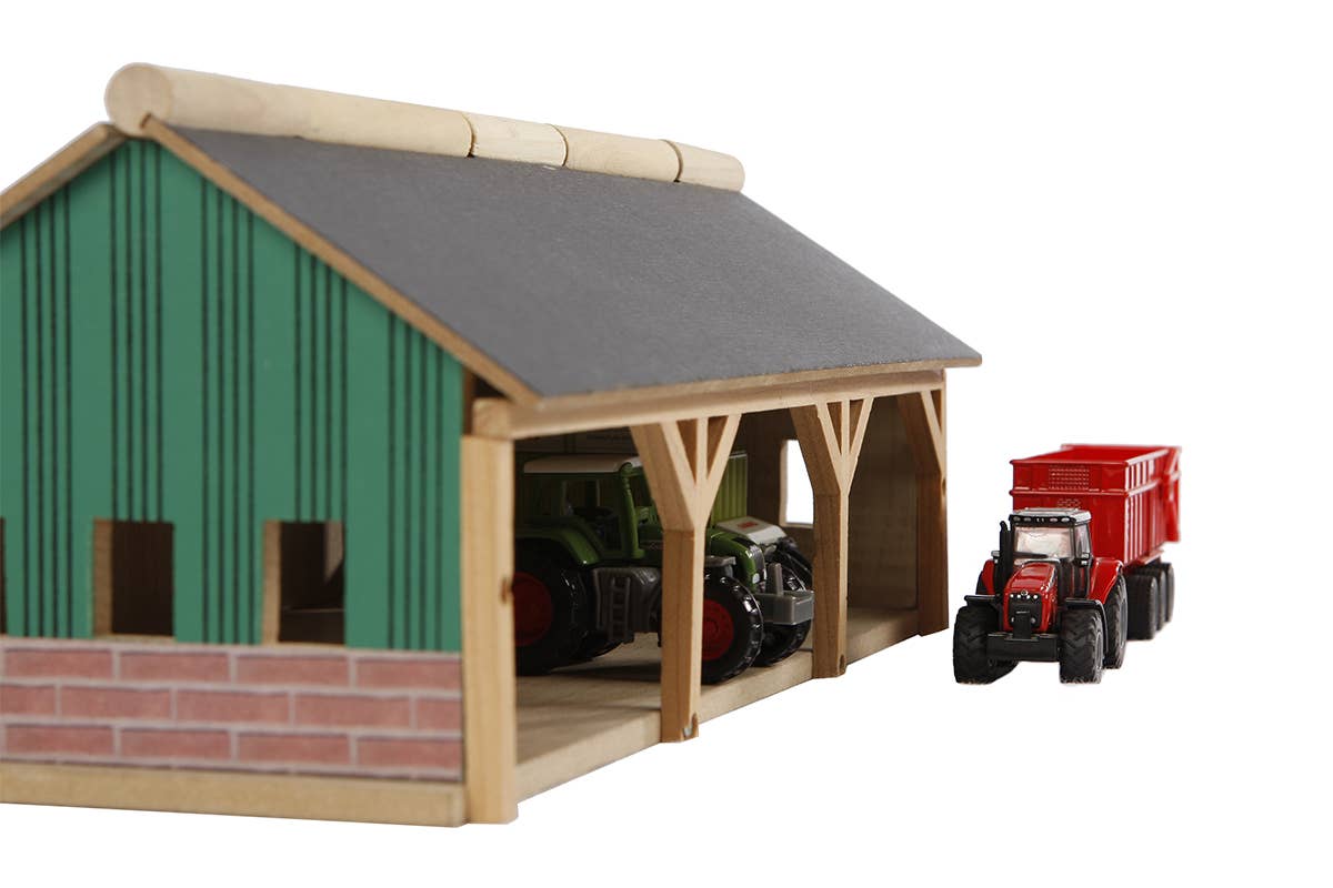 1:87 Scale Wooden Farm Shed Toy