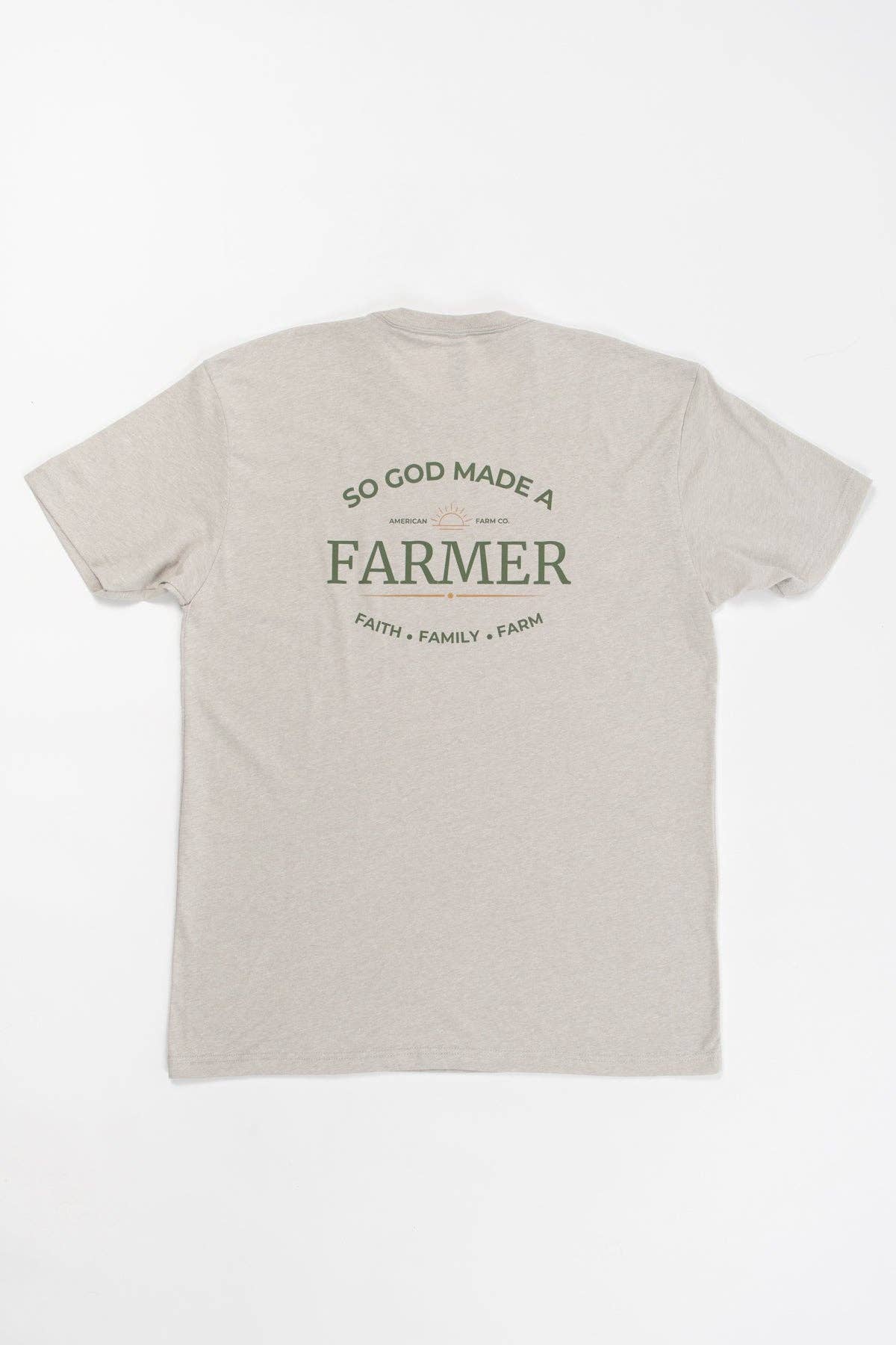 Western 'So God Made a Farmer' Silk Graphic Tee, Feathered Farmhouse