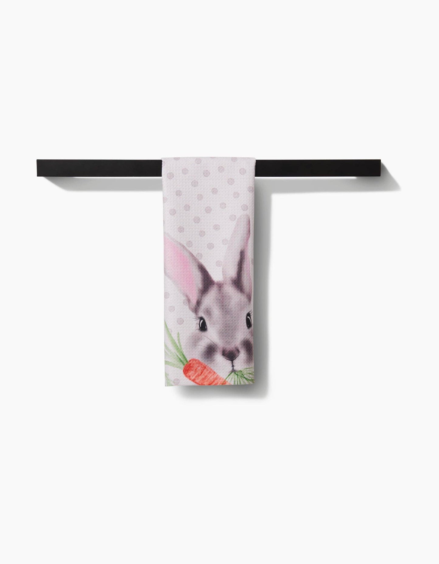 Polka Dot Bunny Tea Towel, Feathered Farmhouse