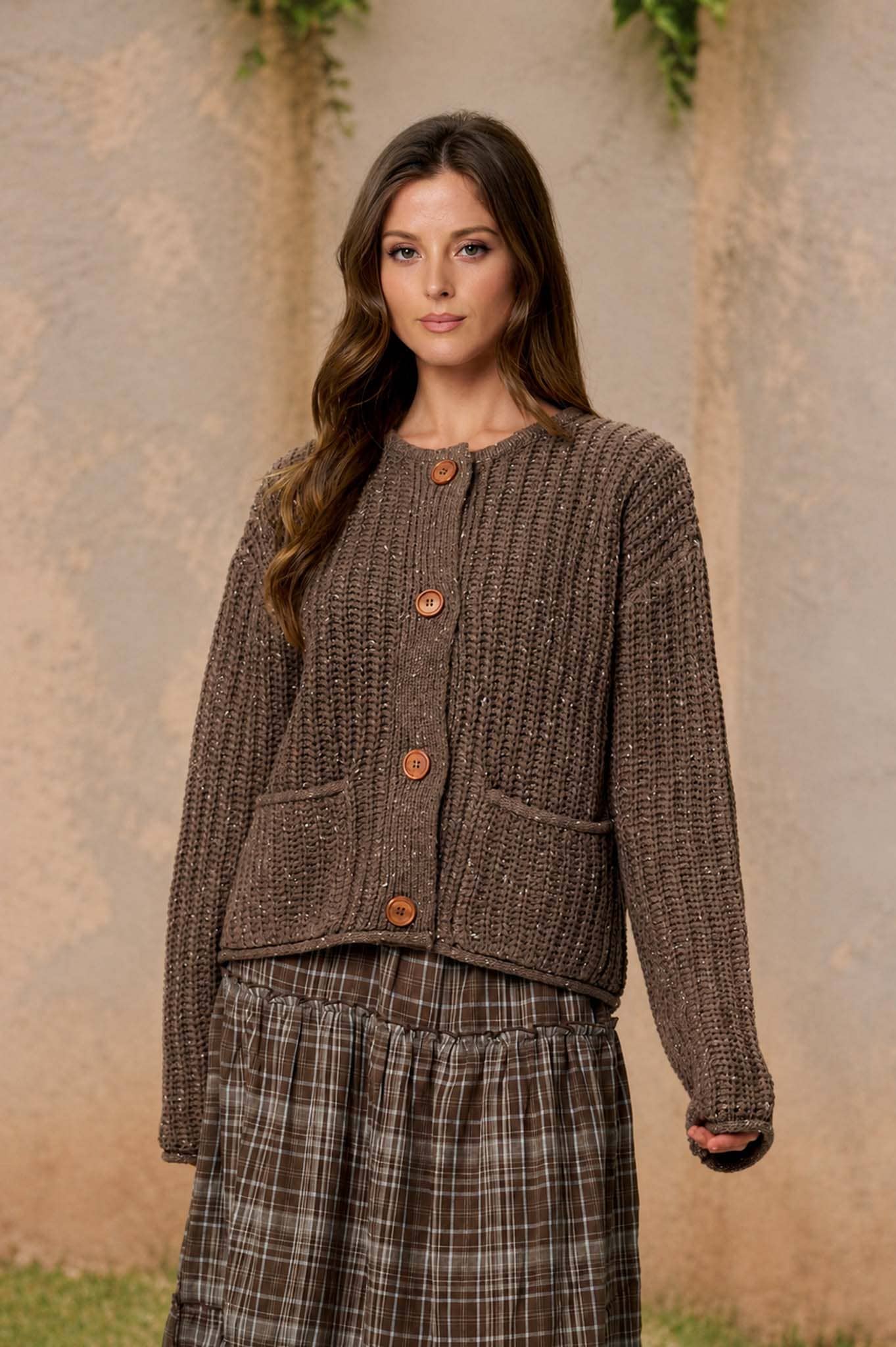 Chunky Knit Cardigan, Feathered Farmhouse