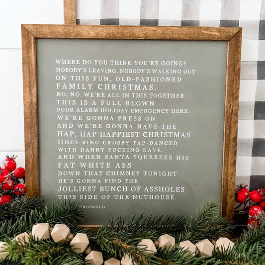 Jolliest Bunch Quote Sign, Feathered Farmhouse