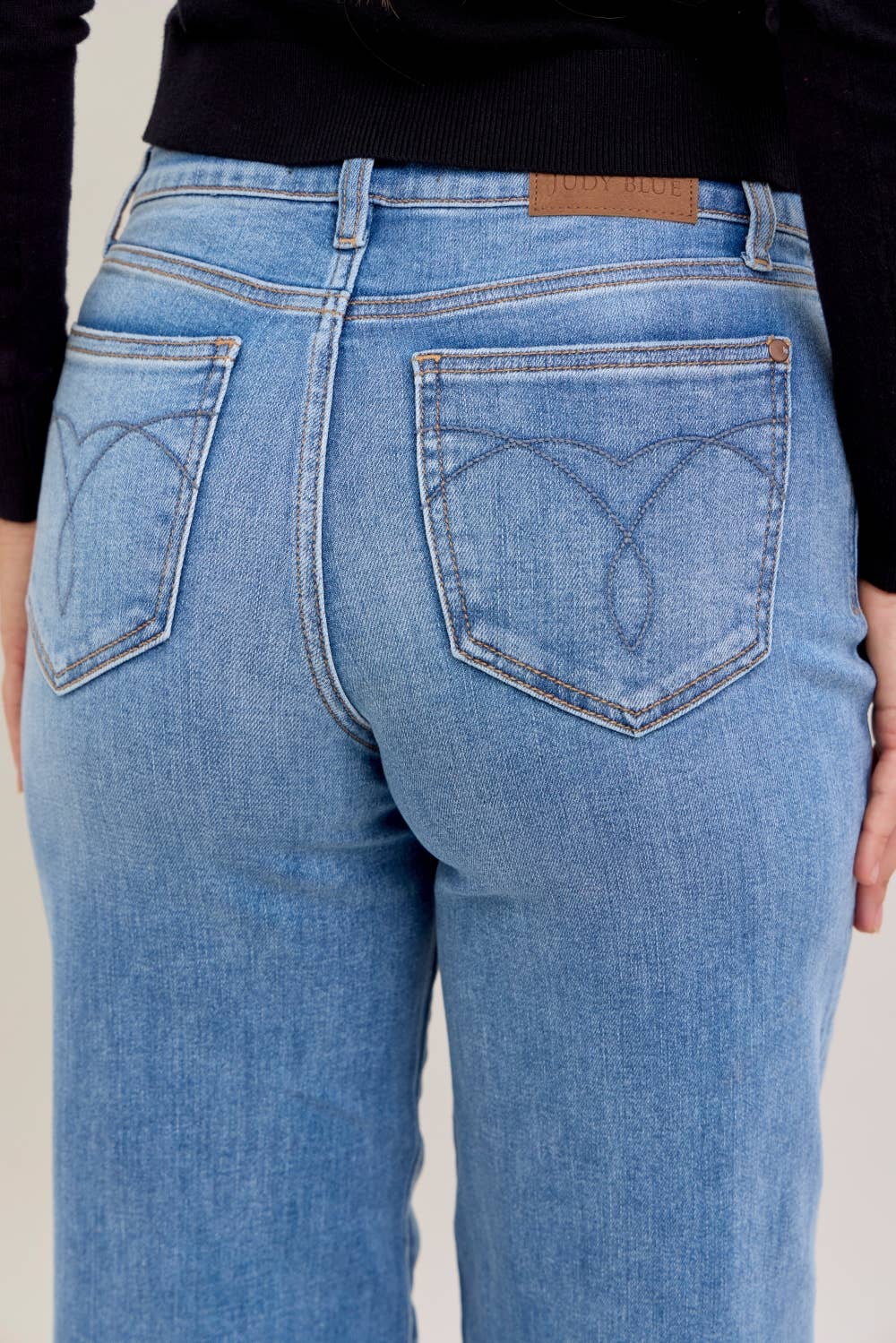 Retro Wide Leg Jeans, Feathered Farmhouse