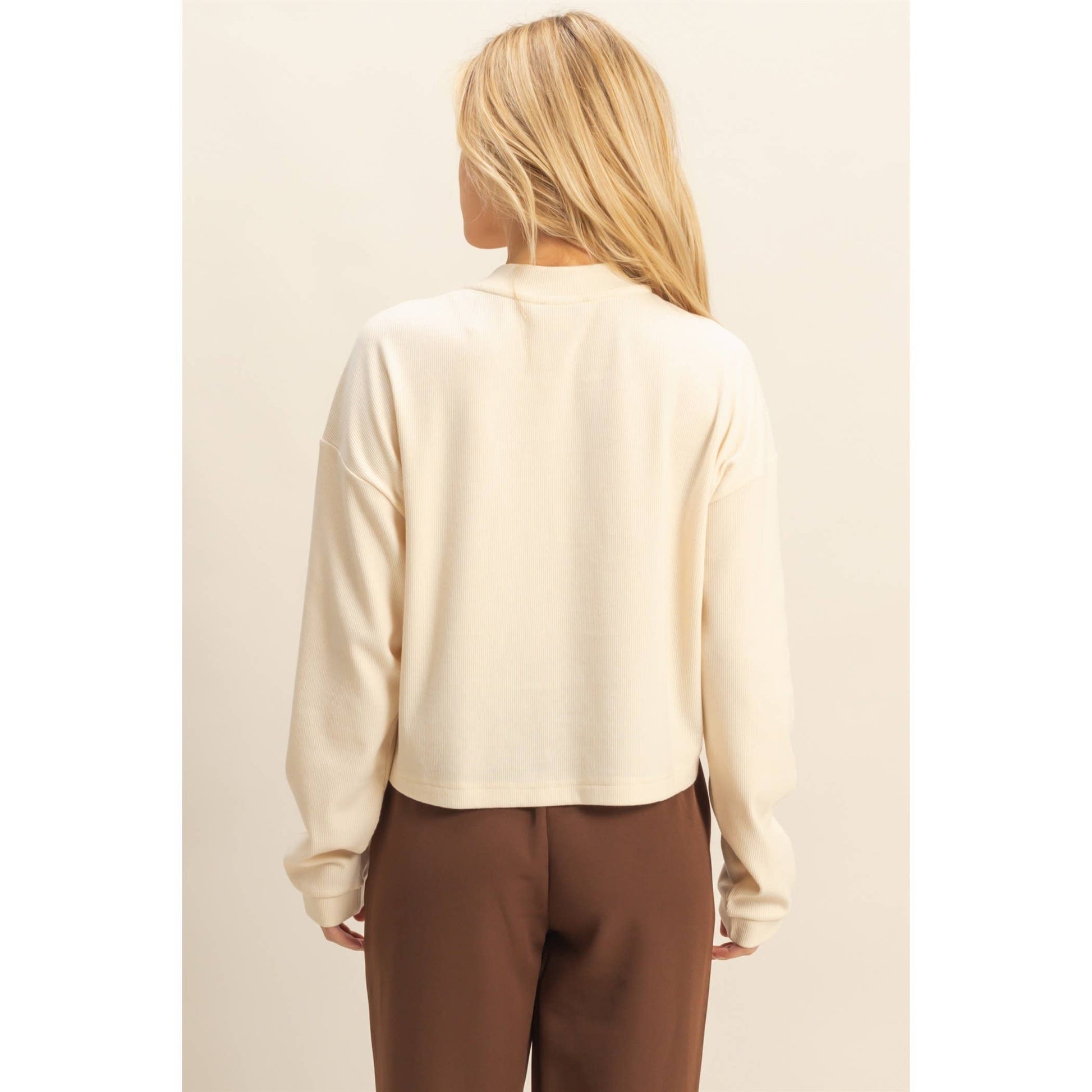 Mineral Washed Henley Top, Feathered Farmhouse
