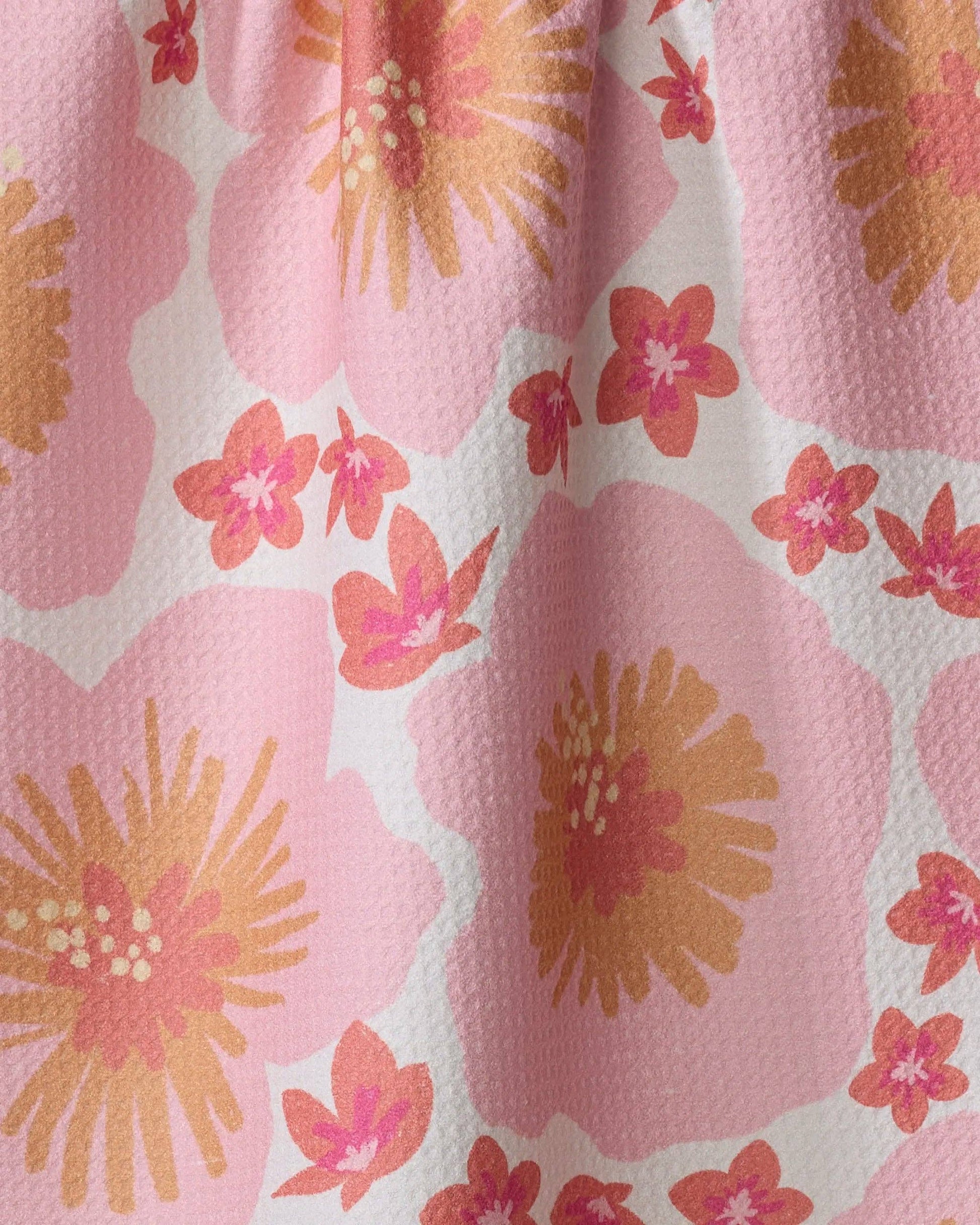 Hibiscus Sunset Tea Towel, Feathered Farmhouse