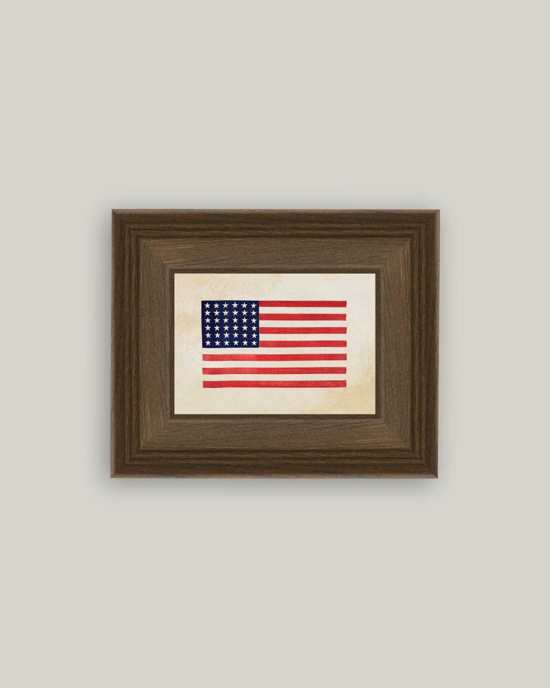 Thirty-Six Star Flag Framed Antique Art, Feathered Farmhouse