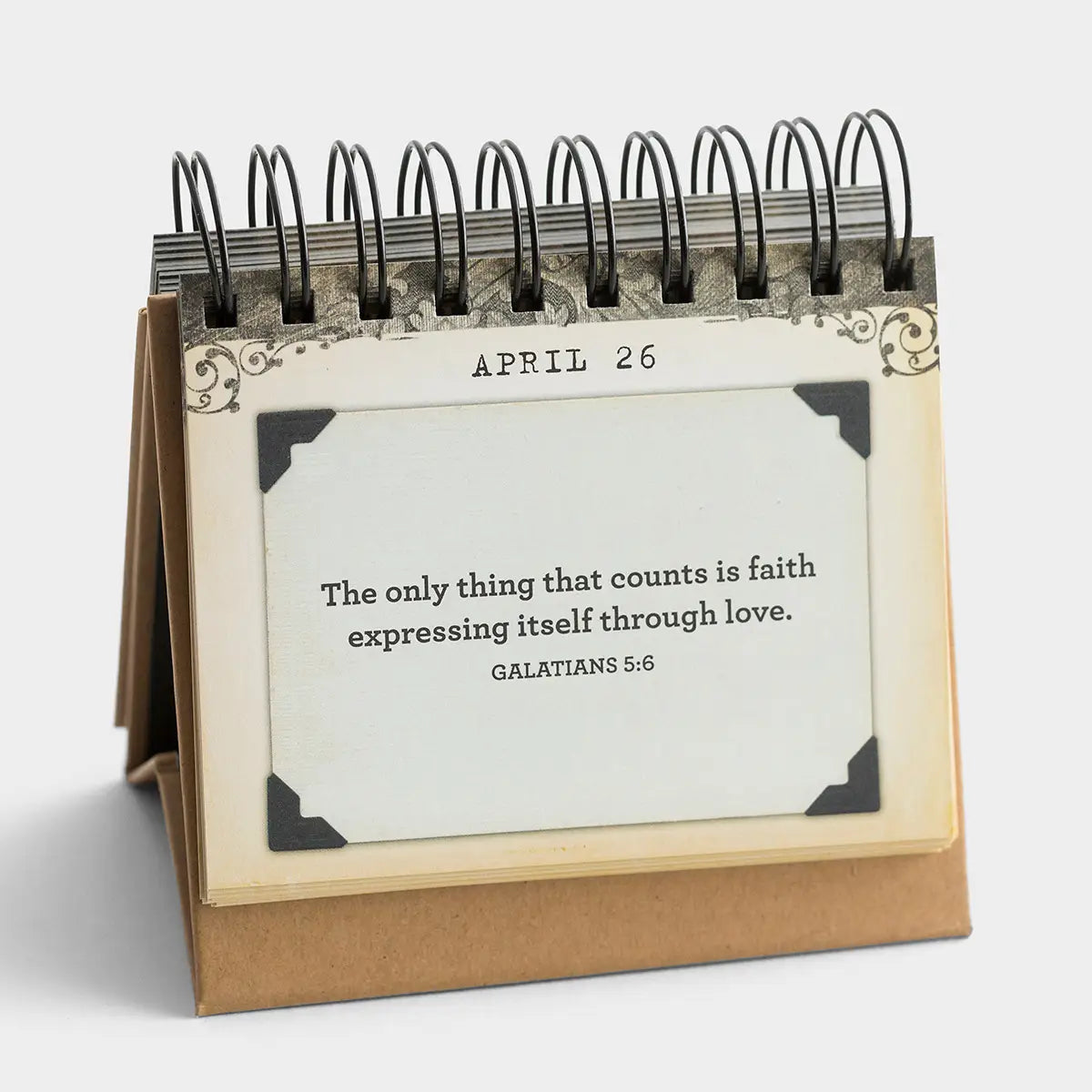 Prayers and Blessings - Large Print Perpetual Calendar, Feathered Farmhouse