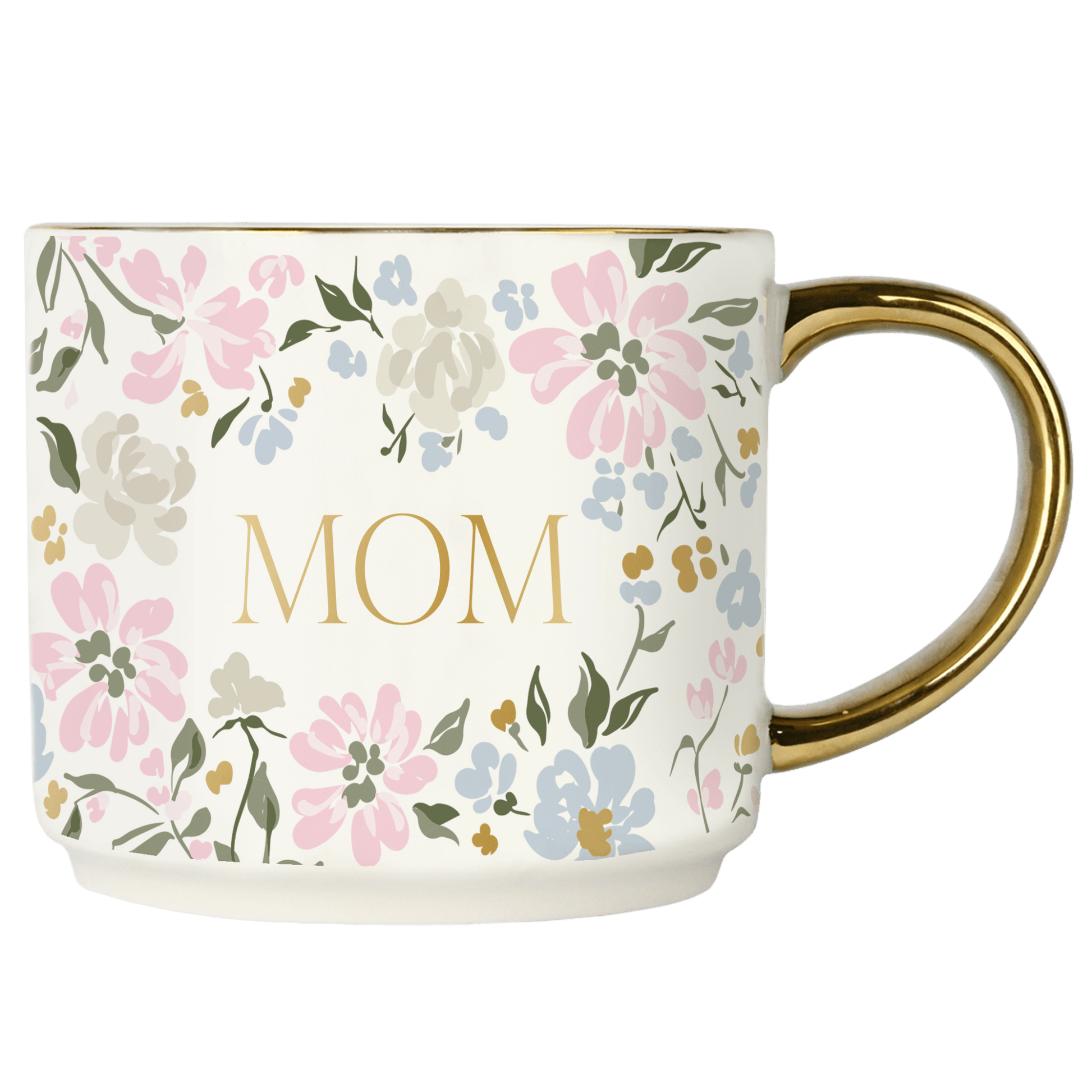 Floral Mom Coffee Mug, Feathered Farmhouse