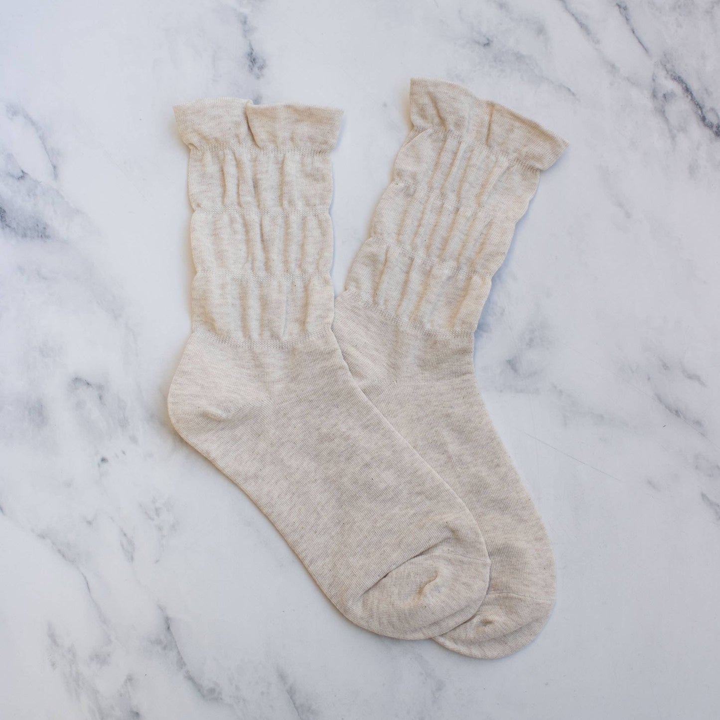 Women's Triple Ruffle Socks, Feathered Farmhouse