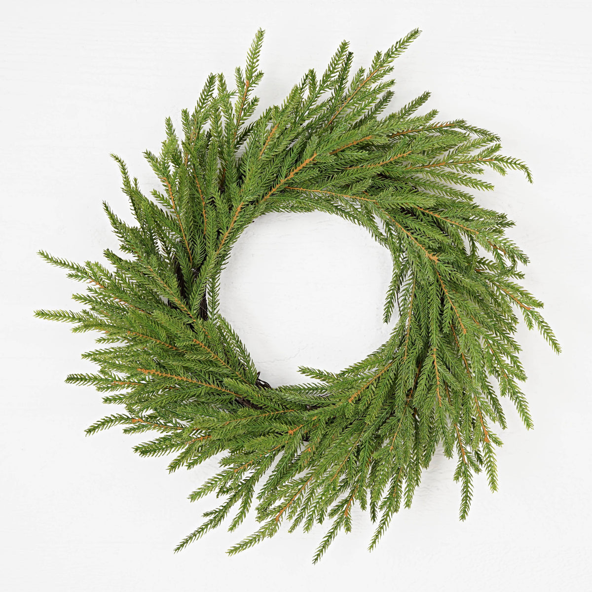 Evergreen Norfolk Pine Soft Touch Wreath, Feathered Farmhouse