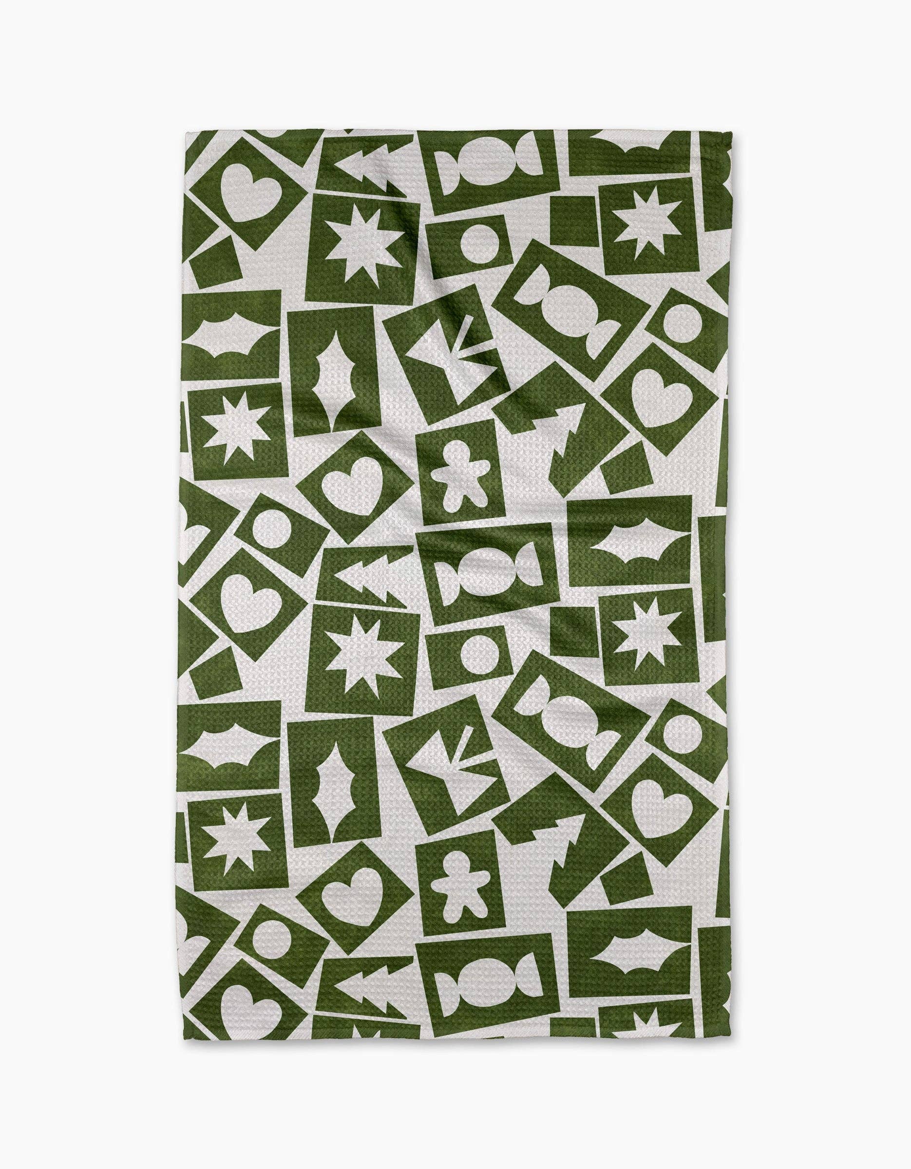 Cutout Christmas Tea Towel, Feathered Farmhouse