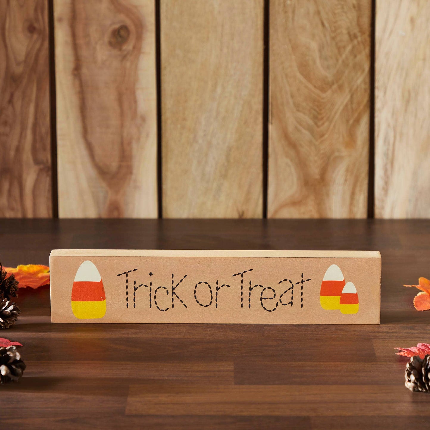 Halloween Trick or Treat Sign, Feathered Farmhouse