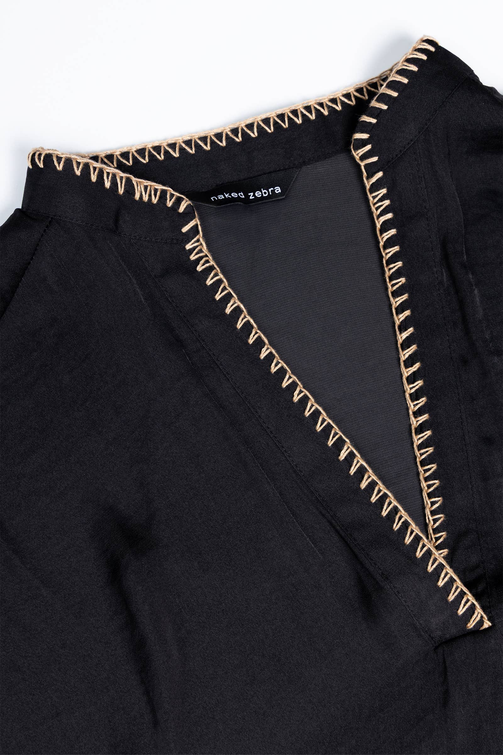 Whipstitch Drop Shoulder Regular Blouse, Feathered Farmhouse