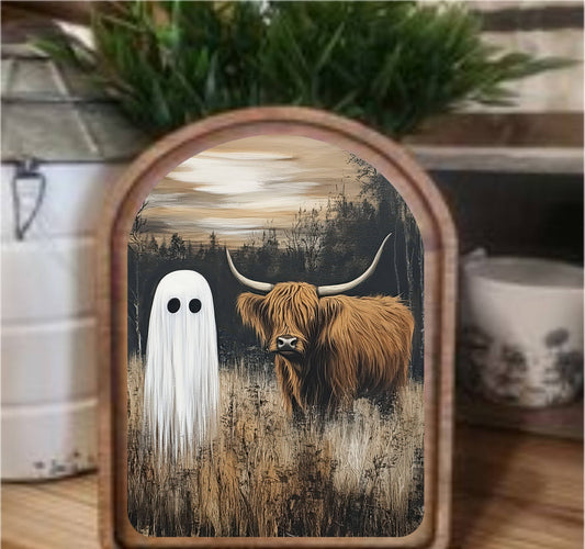 Highland With Ghost Framed Arch Top, Feathered Farmhouse