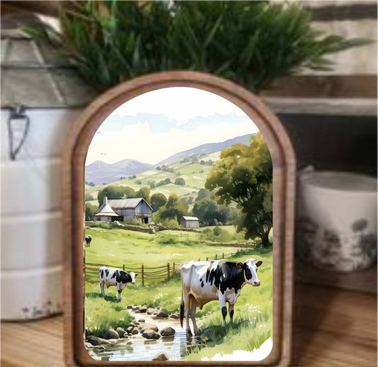 Dairy Framed Art Arch Top, The Feathered Farmhouse