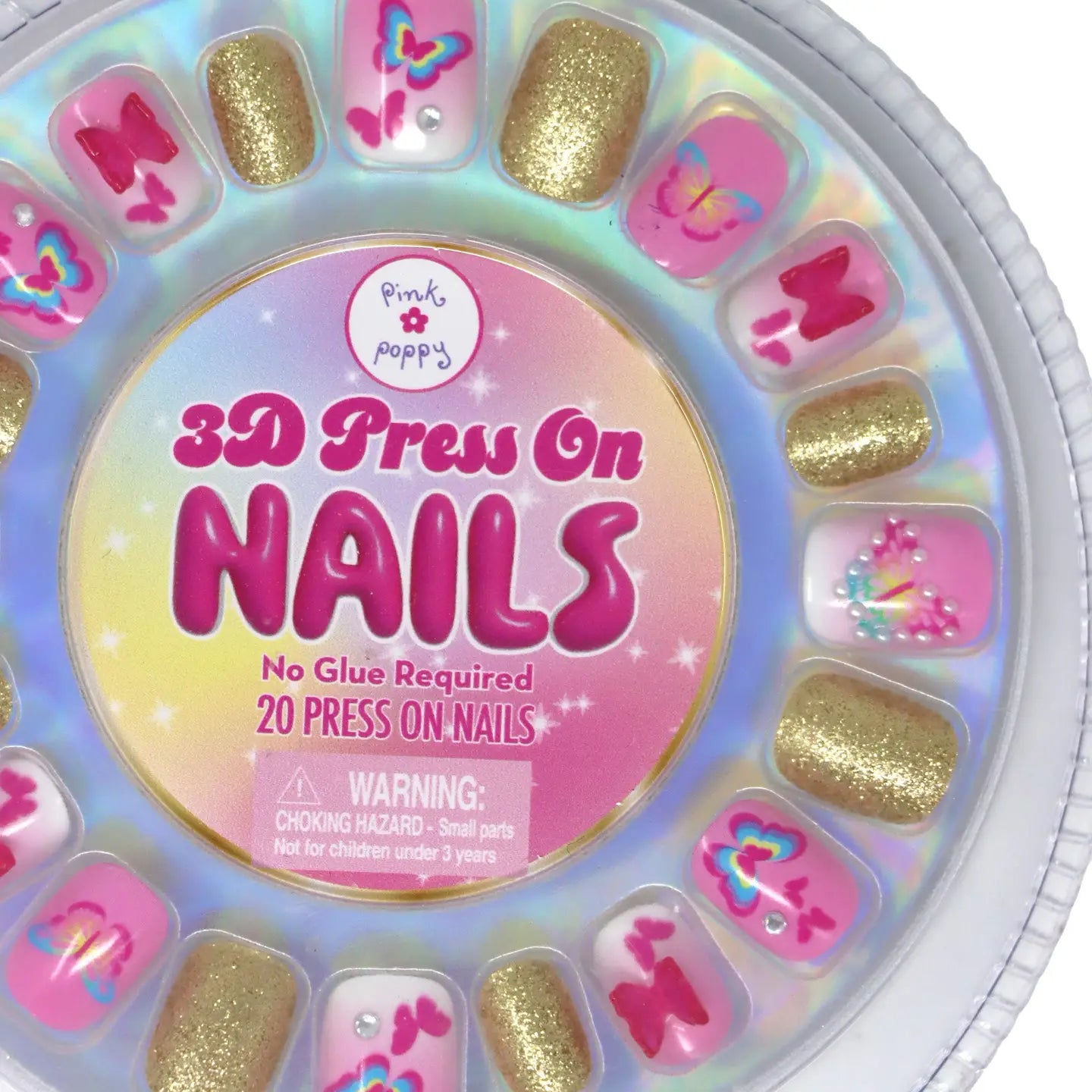 3D Butterfly Press On Nails, Feathered Farmhouse
