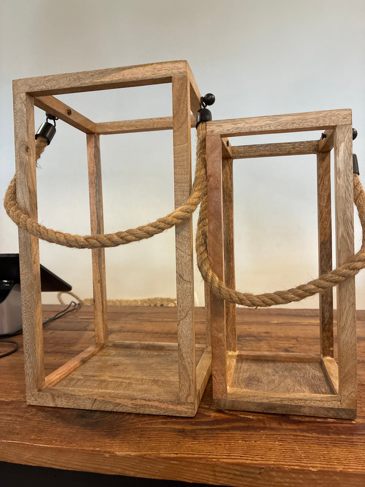 Curved Handle Boxed Lantern