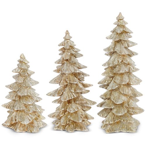 Gold Glitter Trees, Feathered Farmhouse