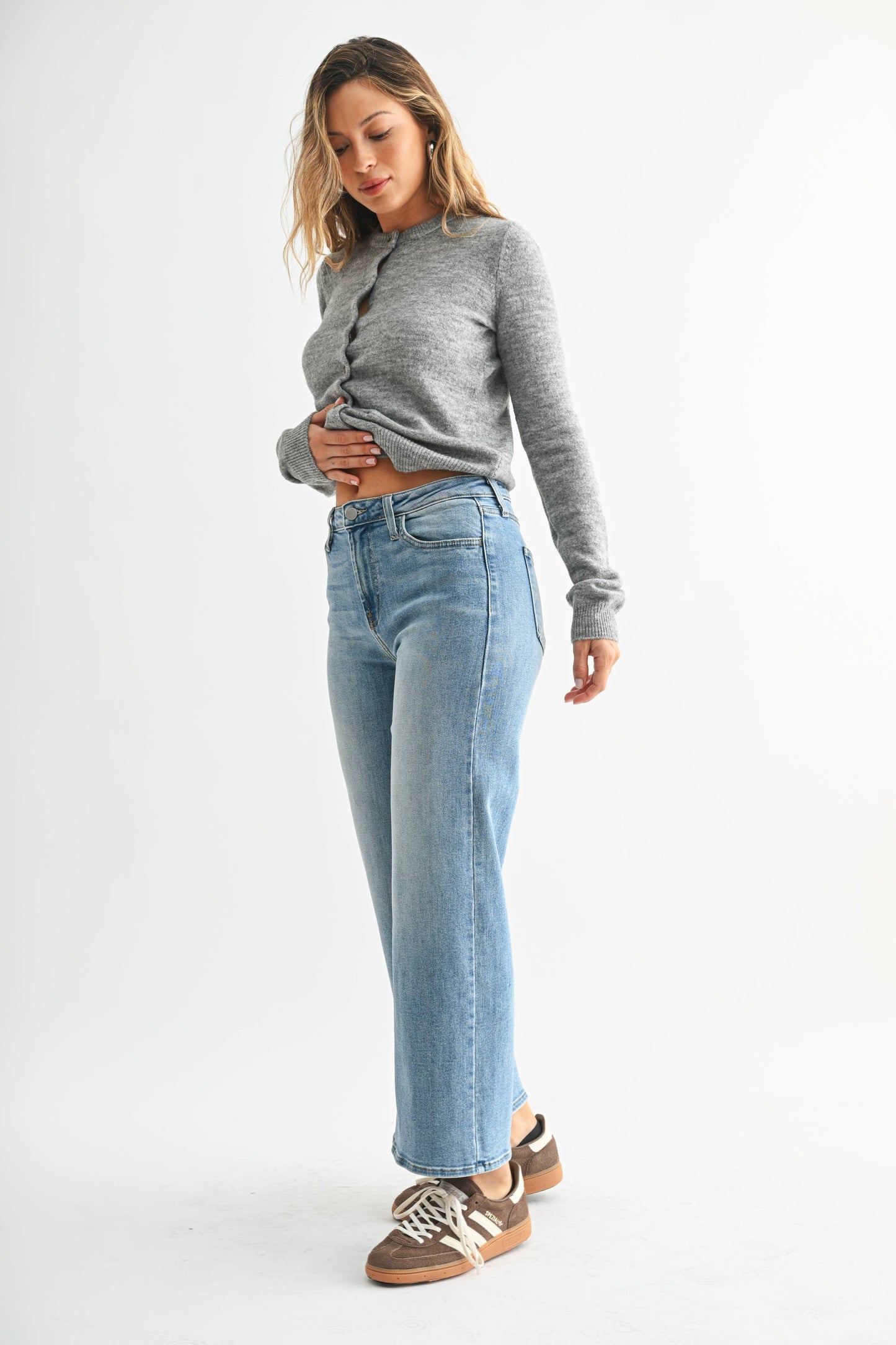 The Classic Wide Leg Jeans, Feathered Farmhouse