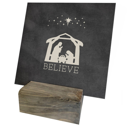 Believe Manger Mini Canvas, Feathered Farmhouse