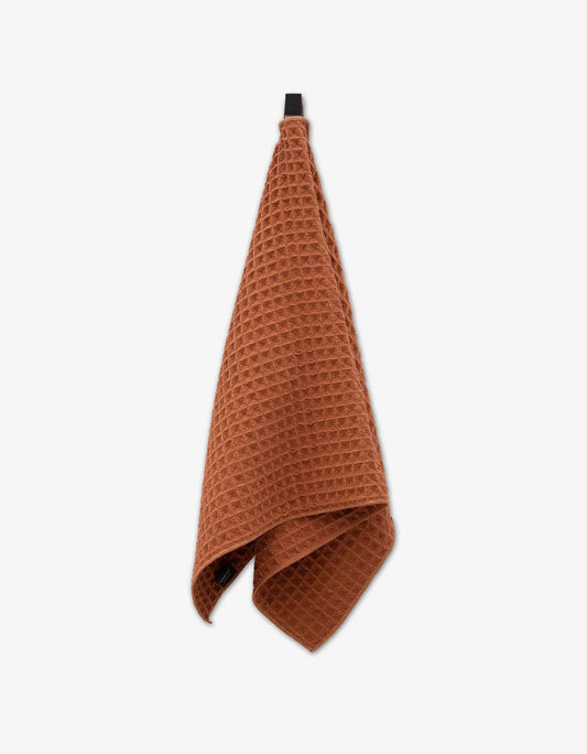 Clay Waffle Hand Towel, Feathered Farmhouse