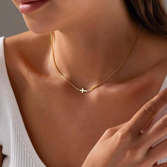 Cross Necklace, Feathered Farmhouse