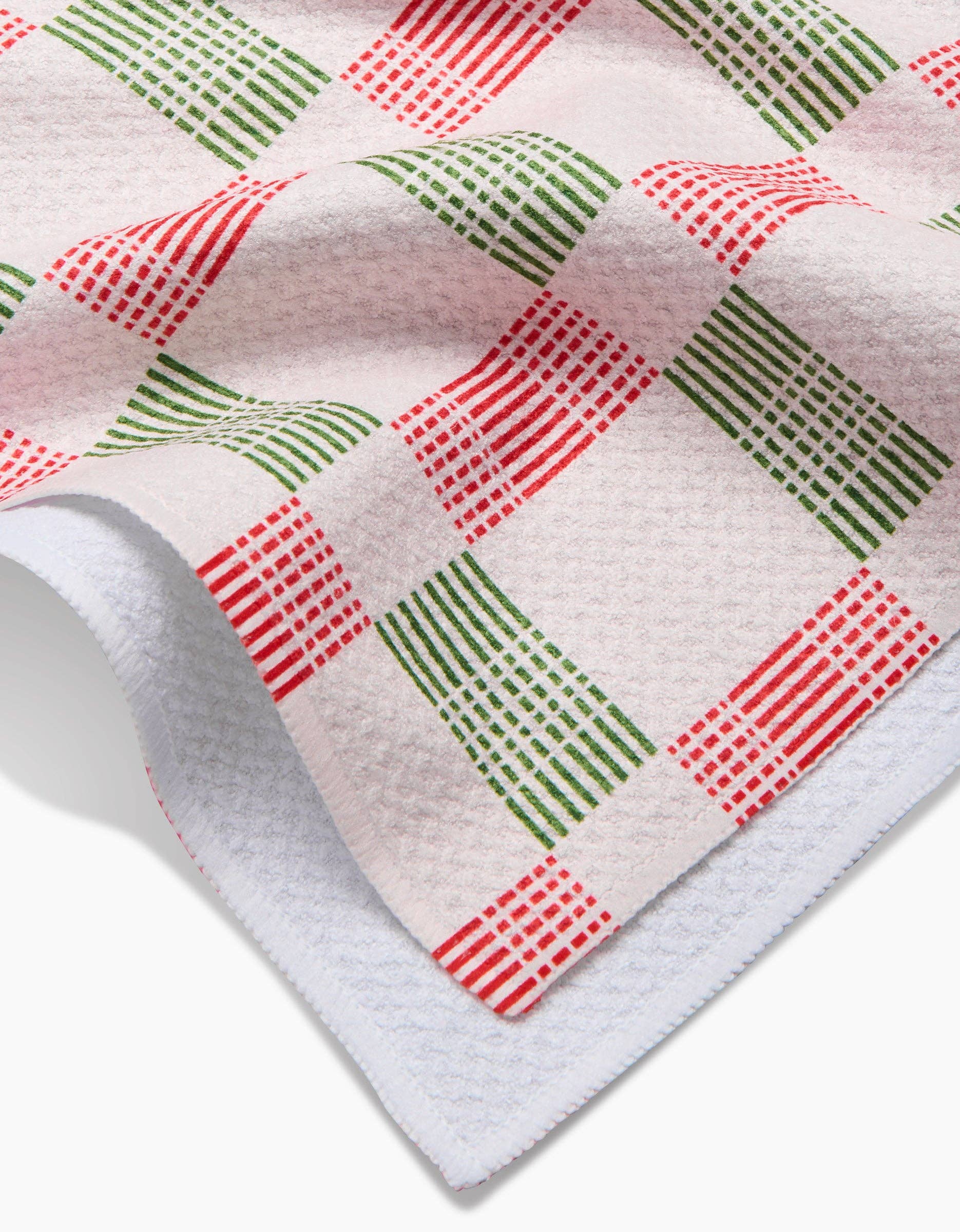 Be Merry Plaid Tea Towel, Feathered Farmhouse