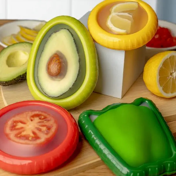 Krumbs Kitchen Silicone Produce Saver Pods, Feathered Farmhouse