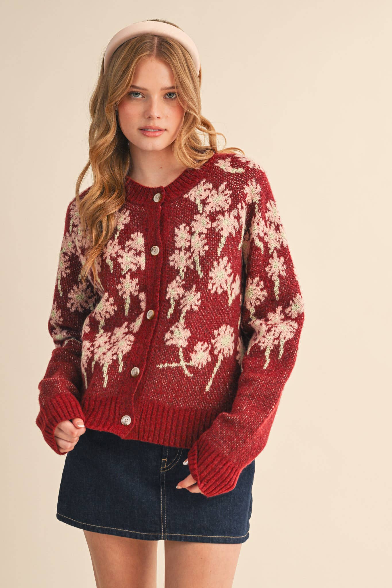 Floral Knit Cardigan, Feathered Farmhouse