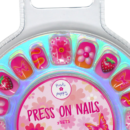 Vibrant Vacation Press On Nails, Feathered Farmhouse