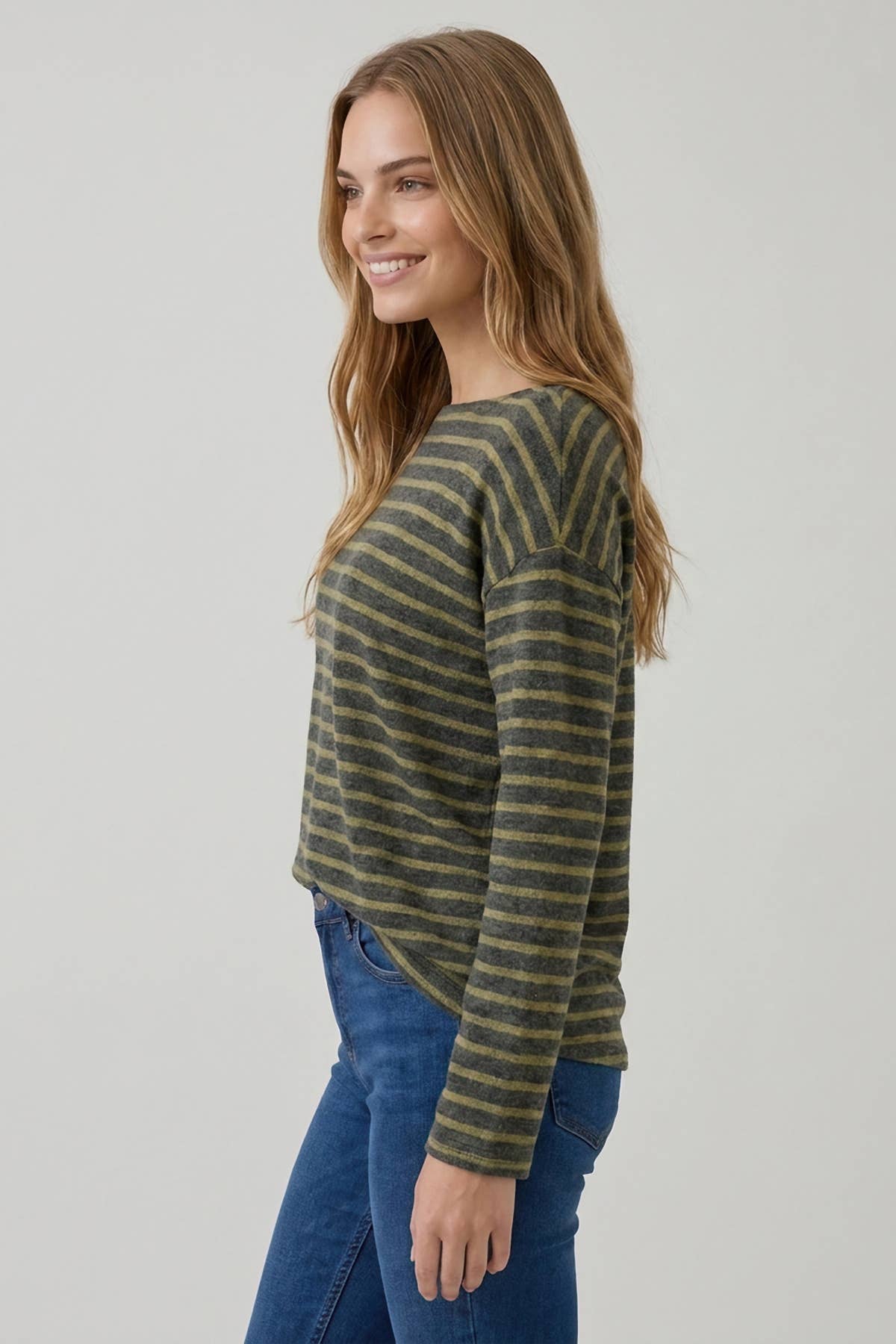 Mustard Anna Striped Top