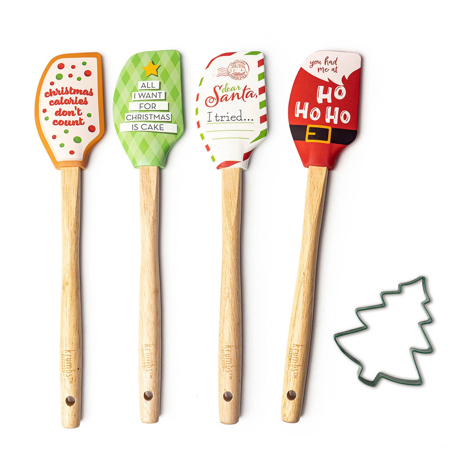 Christmas Spatula Cookie Cutter Set, Feathered Farmhouse