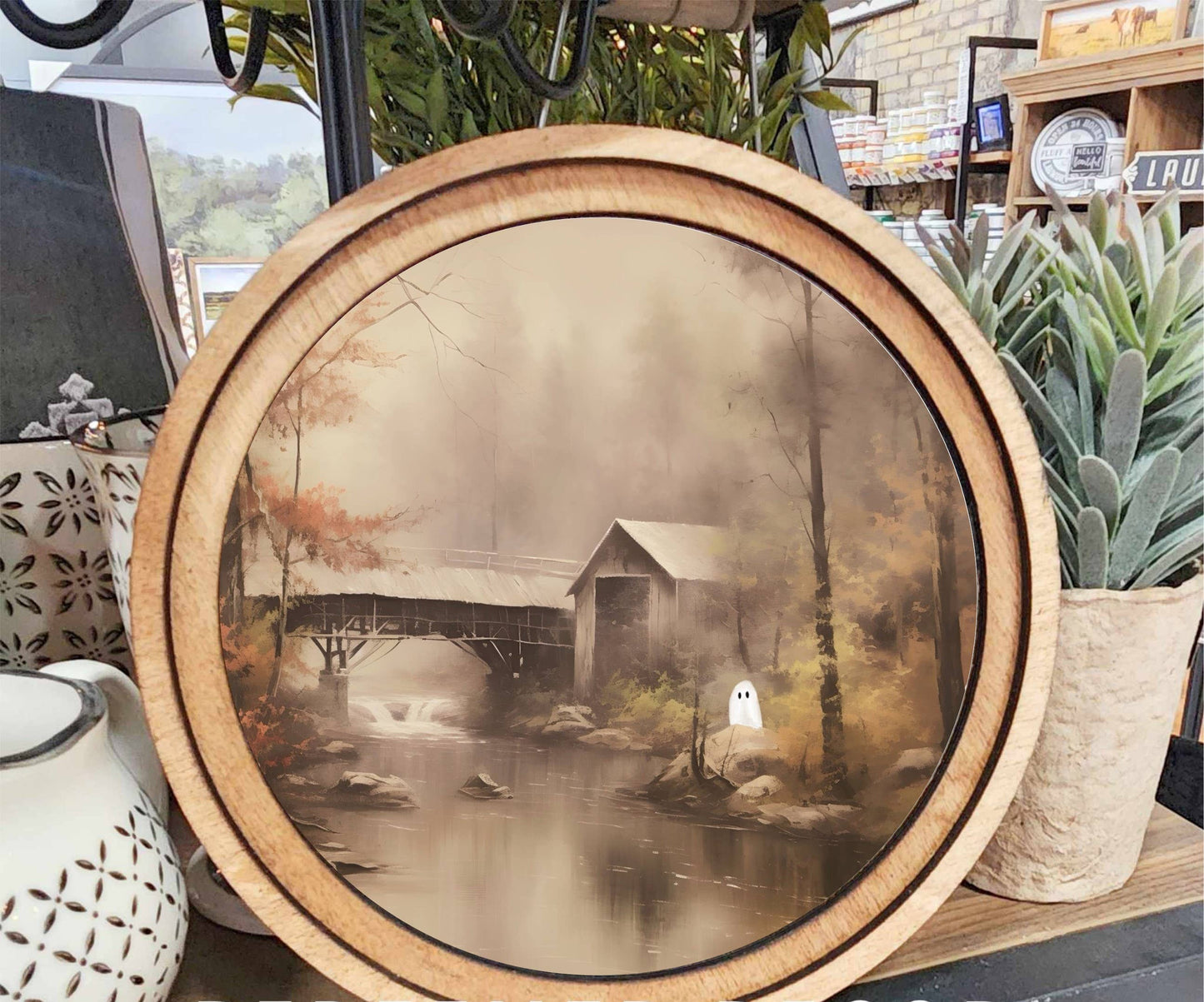 Riverside Ghost Art, Feathered Farmhouse