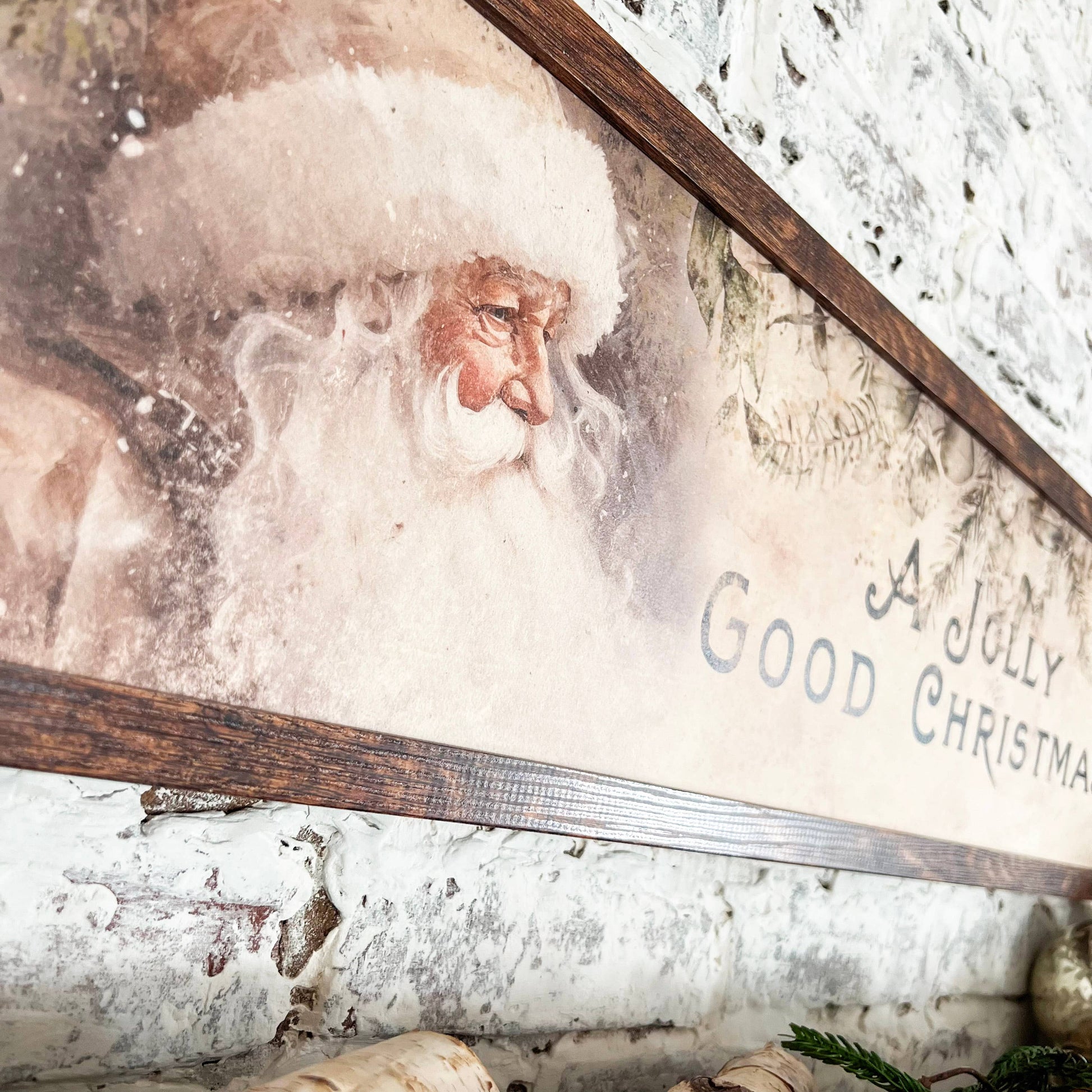 A Jolly Good Christmas Wood Sign, Feathered Farmhouse
