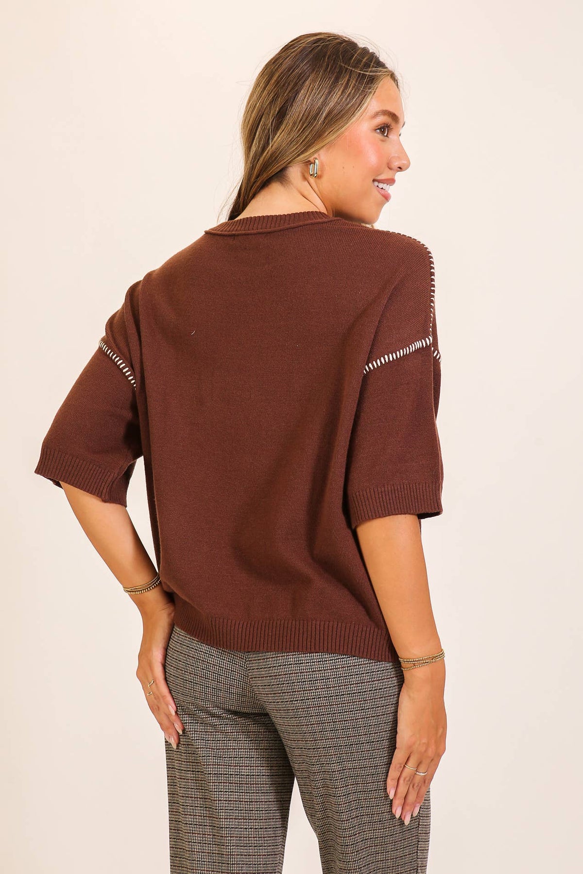 Chocolate Brielle Sweater, The Feathered Farmhouse