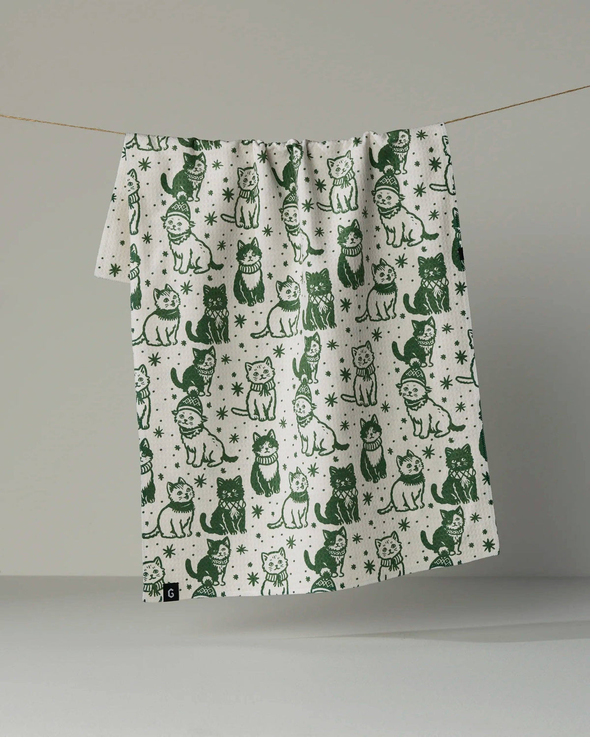 Cozy Kittens Luxe Kitchen Towel, Feathered Farmhouse