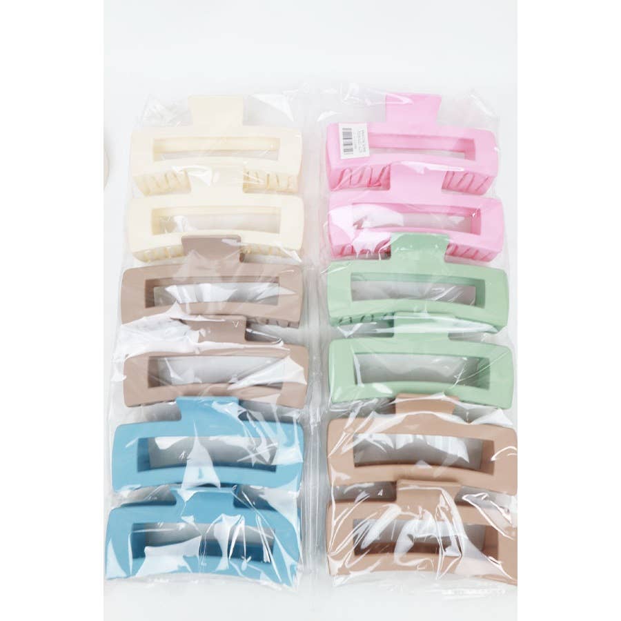 Pastel Shades Rectangle Hair Clip