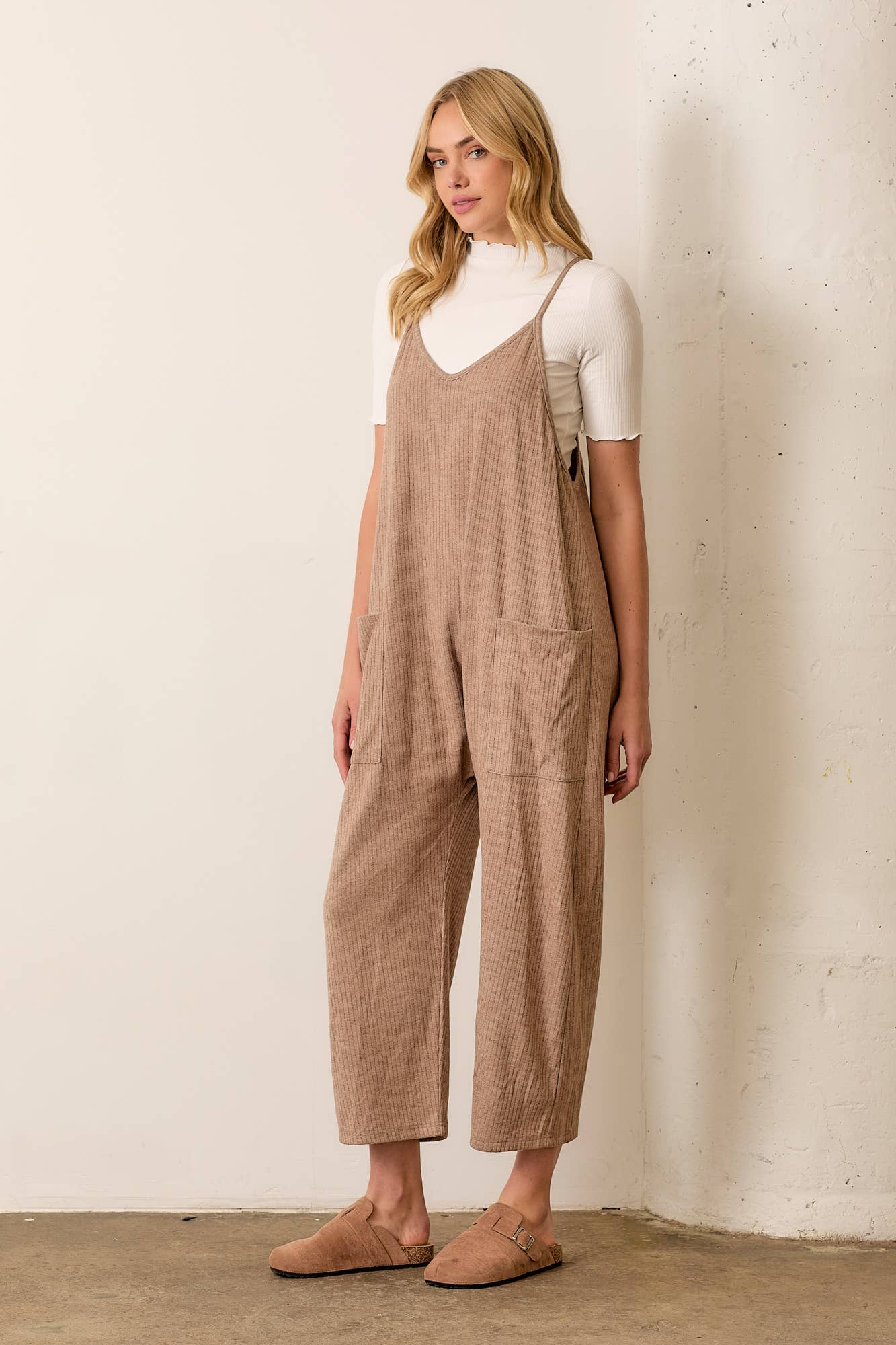 Textured Pocket Front Overall, The Feathered Farmhouse