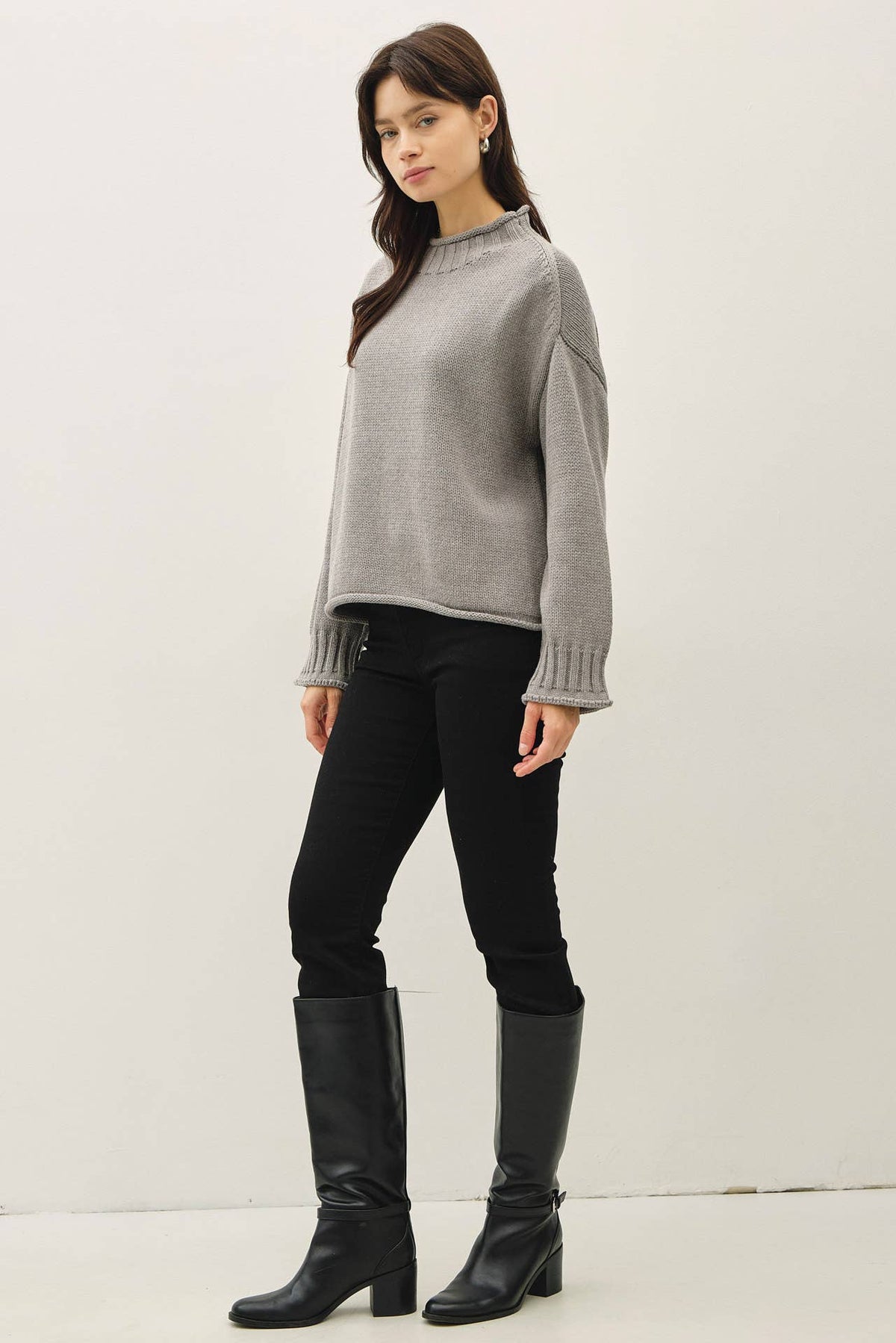 Ryan Mock Neck Sweater, The Feathered Farmhouse