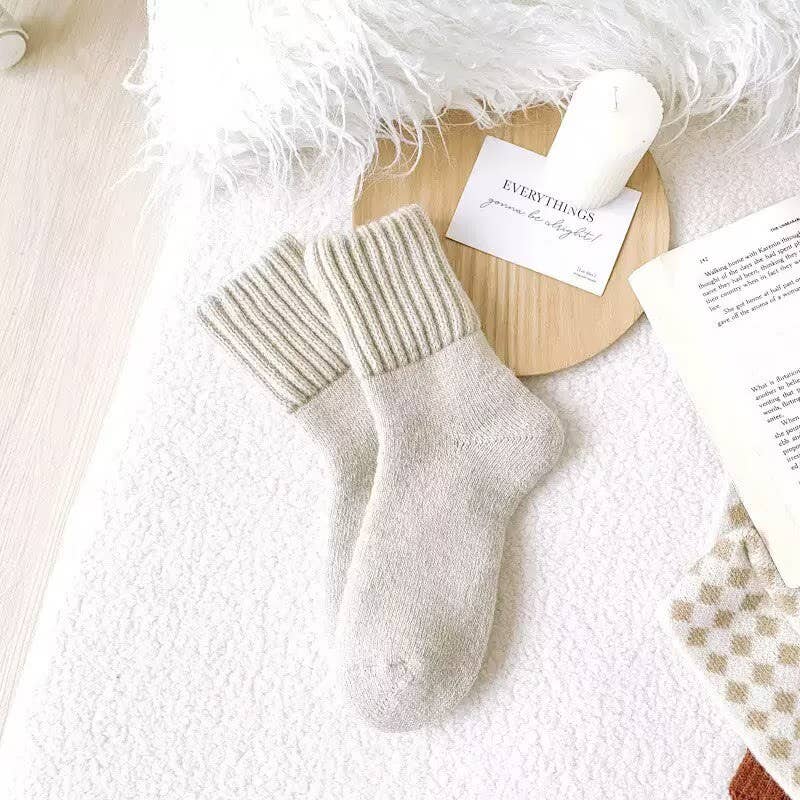 Cozy Ribbed Thick Crew Socks