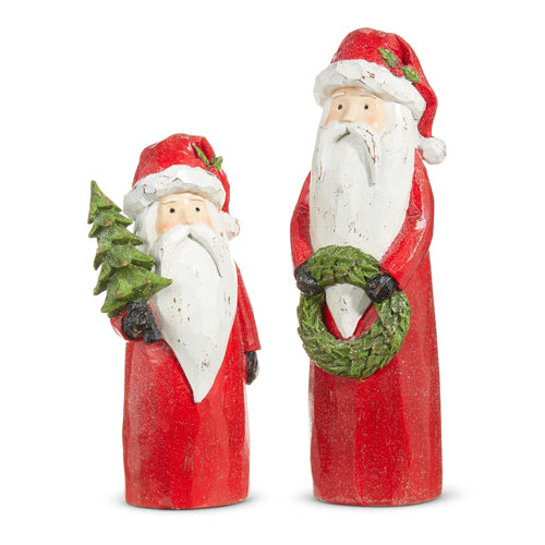 Carved Santa, Feathered Farmhouse