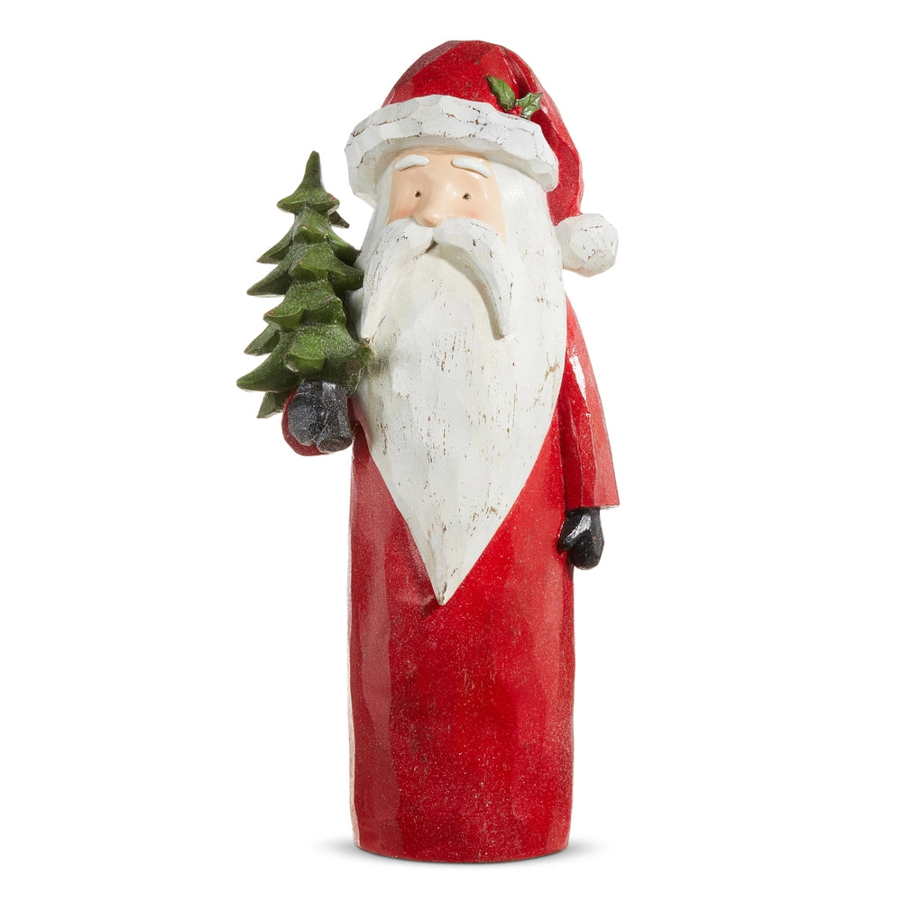 Carved Santa, Feathered Farmhouse