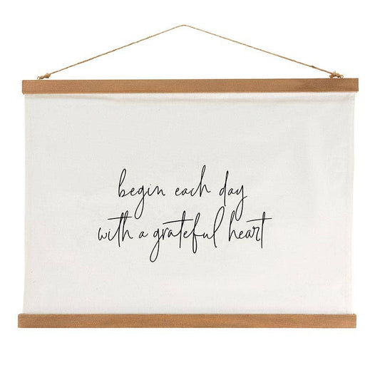 Grateful Heart Framed Banner, The Feathered Farmhouse