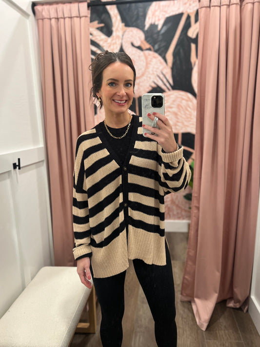 Logan Striped Cardigan