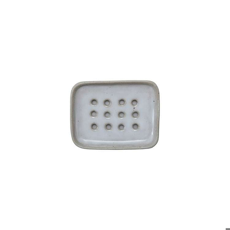 Stoneware Soap Dish, Feathered Farmhouse