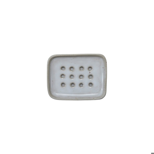 Stoneware Soap Dish, Feathered Farmhouse
