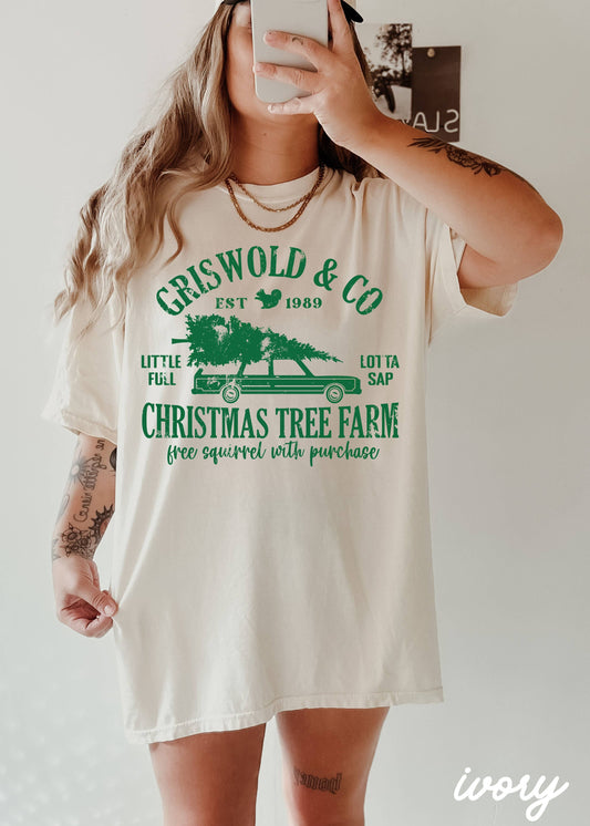 Griswold Tree Farm T-shirt, The Feathered Farmhouse
