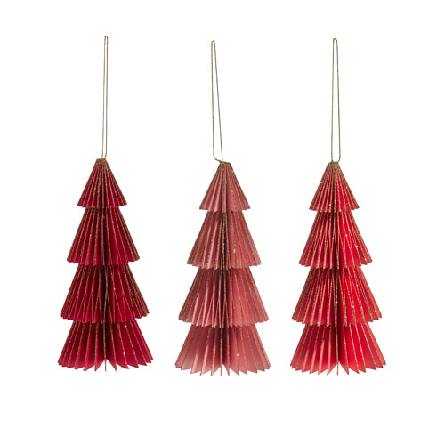 Pink Paper Tree Ornaments, The Feathered Farmhouse