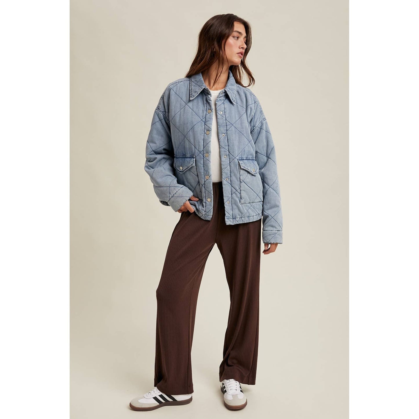 Quilted Denim Jacket, Feathered Farmhouse