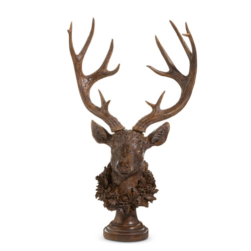 Antique Buck with Wreath